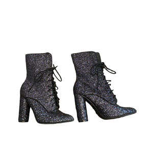 cape robbin laceup boots paw 50 glitter size 9 dark blue
